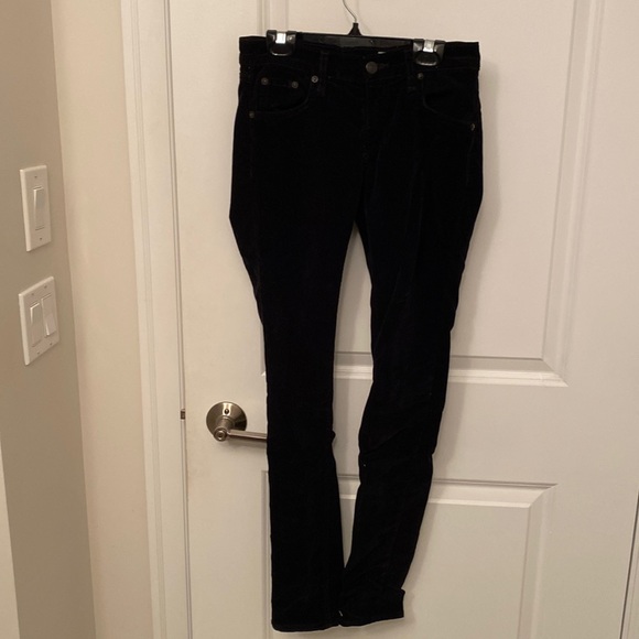 Rag & Bone skinny black mid rise corduroy jeans size 24 - Picture 1 of 4